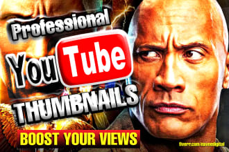 design a professional custom clickbait youtube thumbnails for videos