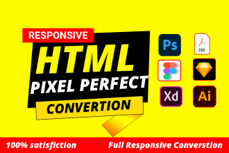 convert, sketch to HTML, psd to HTML, xd to html
