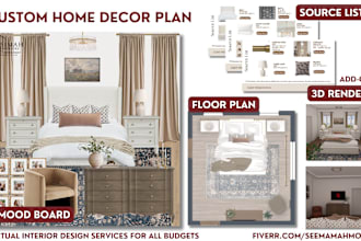 be your interior decorator create modern mood board design moodboard