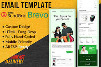 create sendgrid and brevo HTML email template