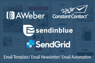 create constant contact, sendgrid, sendinblue, aweber email template