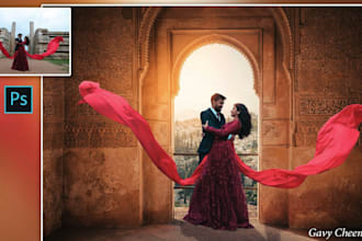 do professional photo editing for weddings and events in photoshop