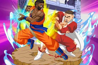 draw you in dragon ball z portrait style