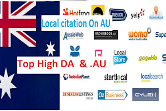 do top australian local citation listing on high da site
