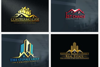 design elegant logo for construction and real estate