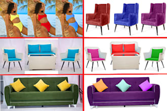 do color corrections or color replacement , pattern change