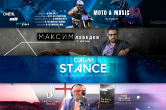 design an outstanding youtube,facebook banner