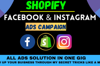 setup and manage shopify facebook ads campaign for grow business