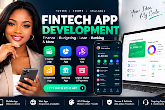 develop finance app, budgeting app, loan app, and fintech, bank loan mobile app