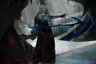 draw stylized illustration of your dnd character , oc