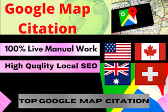 create 1200 google map citation for local business SEO