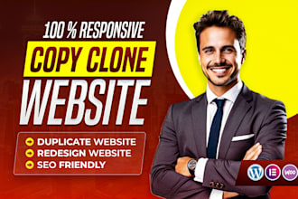 copy clone website and redesign duplicate website or landing page