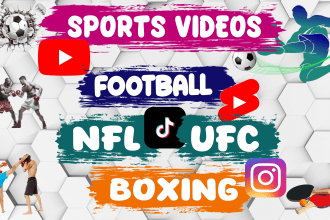 make monetizable football, basketball ufc, NFL and sports videos for youtube