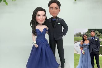 make personalized clay figurine statue sculpture based your photo, 3d clay doll