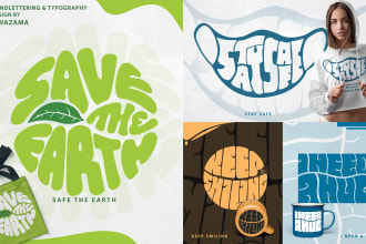 draw unique typography logo and hand lettering design