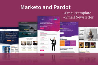 develop editable marketo and pardot email template and newsletter