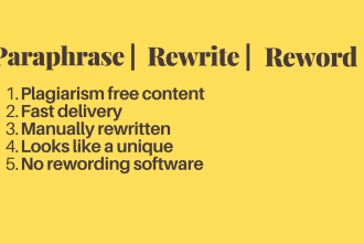 manually rewrite or reword your articles