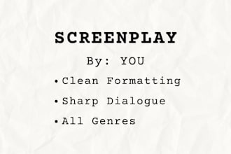 be your screenwriter for your short film