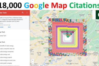 create 18,000 google map citations for gmb ranking  and local SEO