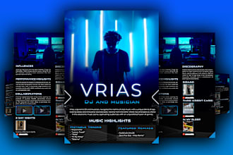 design artist epk, media kit, press kit, speaker kit, one sheet