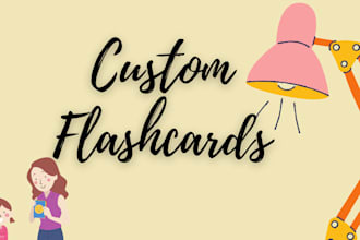 design any type of flashcards