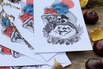 create unique outline illustration for any of your idea