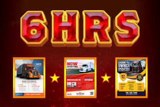 do trucking flyer in 6 hours for freight trucks logistics dispatching services