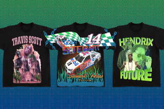 design a vintage bootleg style for apparel