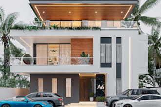 exterior render for pent floor