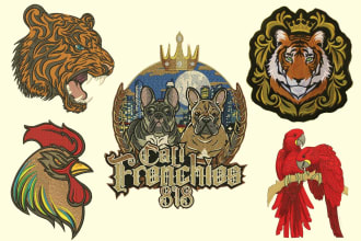 digitize logo, anime, patch for embroidery digitizing design