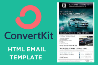 design responsive HTML convertkit email template newsletter