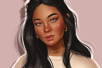 draw a perfect realistic cartoon portrait, avatar, logo