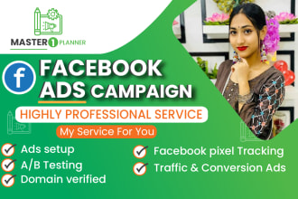 setup and manage your facebook ads campaign and instagram ads