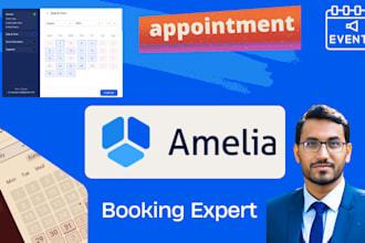 develop custom booking system using amelia, expert, quick turnaround, events