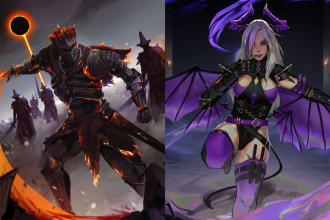 draw splash art and fantasy concept art dnd illustrations