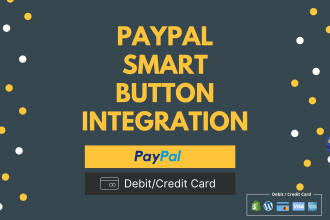 integrate paypal credit debit payment smart button on shopify store wordpress