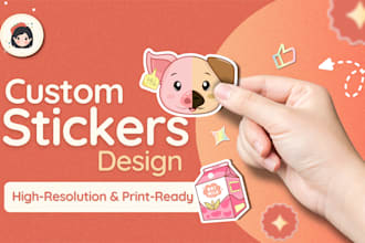 design digital  print ready custom stickers, badges, quotes or decals for you