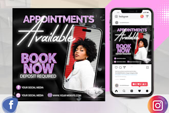 create hair extension, beauty, salon flyer, event flyer