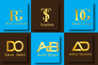 design vector overlapping initial letter or monogram logo