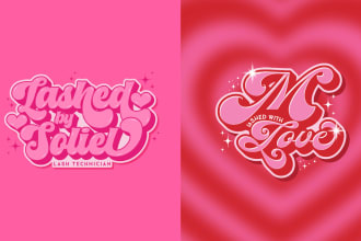design girly font logo for nails and lashes business