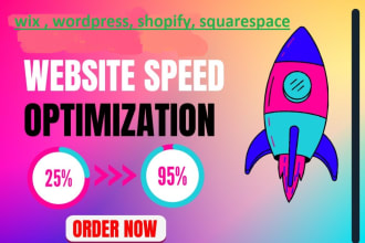 speed up and optimize wix shopify and squarespace online store