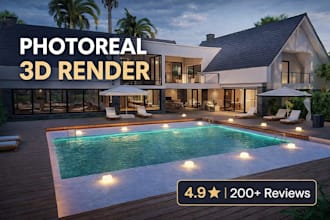 create photorealistic 3d architectural renders for real estate projects