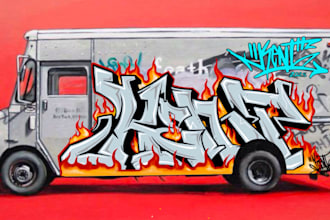 graffiti lettering typography for your logo or word in my style