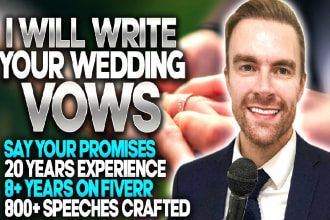 write your romantic vows for your wedding speech