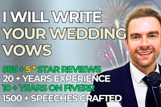 write your romantic vows for your wedding speech