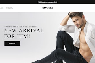design ecommerce clothing store or website