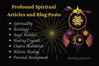 write captivating articles about spirituality, astrology, and healing