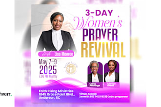 design pastor appreciation flyer, sunday service banner, or church poster
