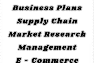 do business plans supply chain e commerce management market research tasks