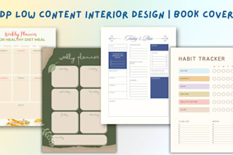 design KDP low content book interior and cover
